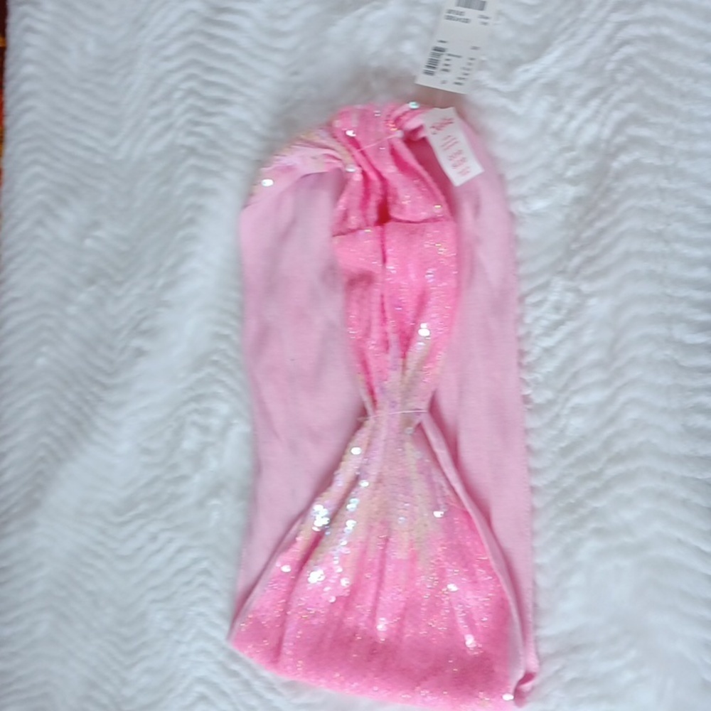 JUSTICE Womans‎ Pink Sequin Tube Top NWT One Sz